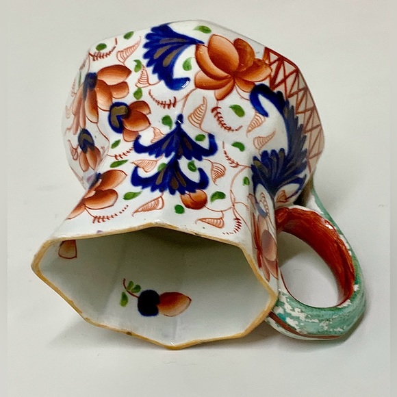 c. 1820 Gaudy Welsh Eryri Pattern Snake Handled Staffordshire China Antique Jug - Picture 12 of 16